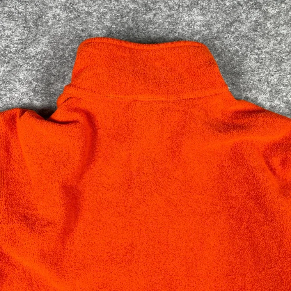 The North Face Fleece Jacket Mens S Orange Full Zip Lightweight Mock Neck